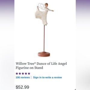 Willow Tree Dance of Life Angel Figurine on Stand - New in Box